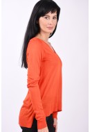 Women Blouse Vero Moda Vmnova V-Neck Tangerine Tango